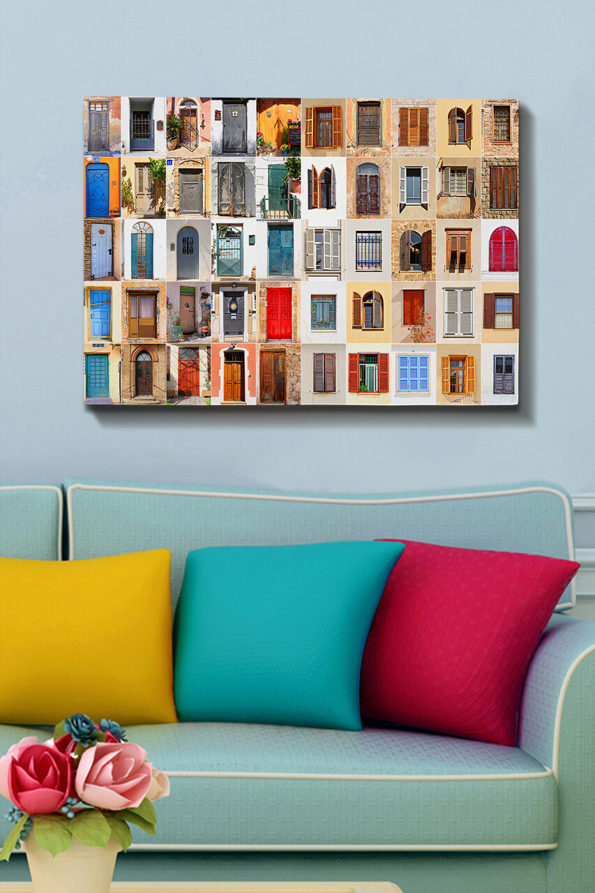 Tablou decorativ, Kanvas Tablo (70 x 100), Cadru: 100% LEMN (grosime: 3 cm), Multicolor - imagine 6